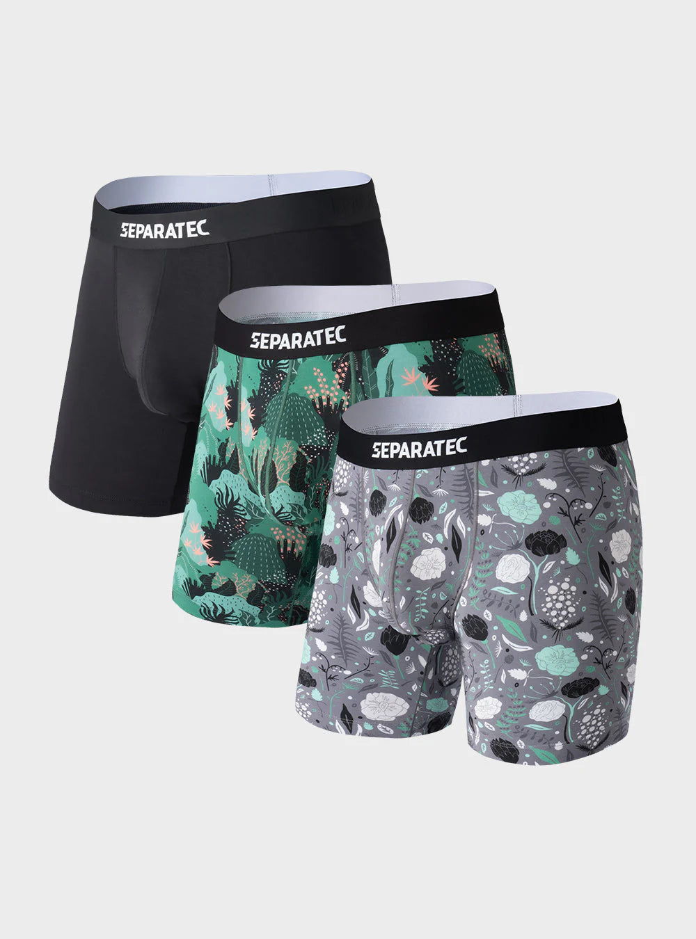 Jungle Printed Bamboo Rayon Boxer Briefs 3 Pack