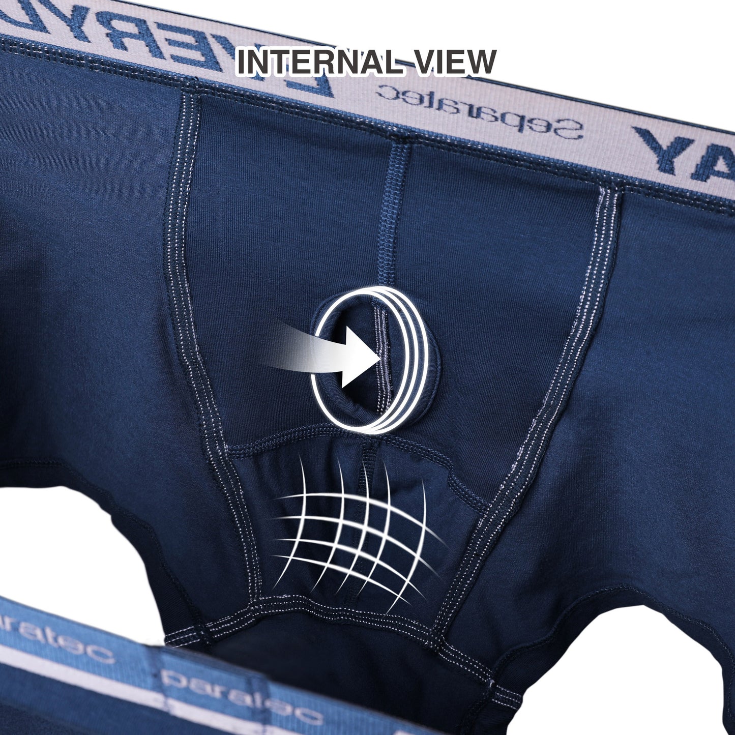 Men's Silk Touch Bamboo Rayon Dual Puch Boxer Briefs, 7 Pack