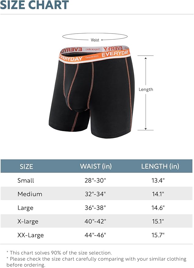 Men's Silk Touch Bamboo Rayon Dual Puch Boxer Briefs, 7 Pack