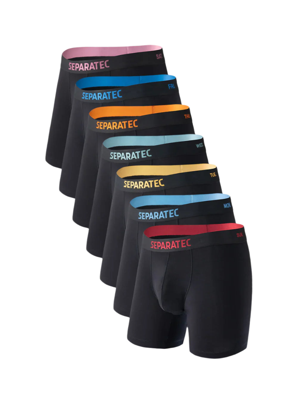 Men's Silk Touch Bamboo Rayon Dual Puch Boxer Briefs, 7 Pack