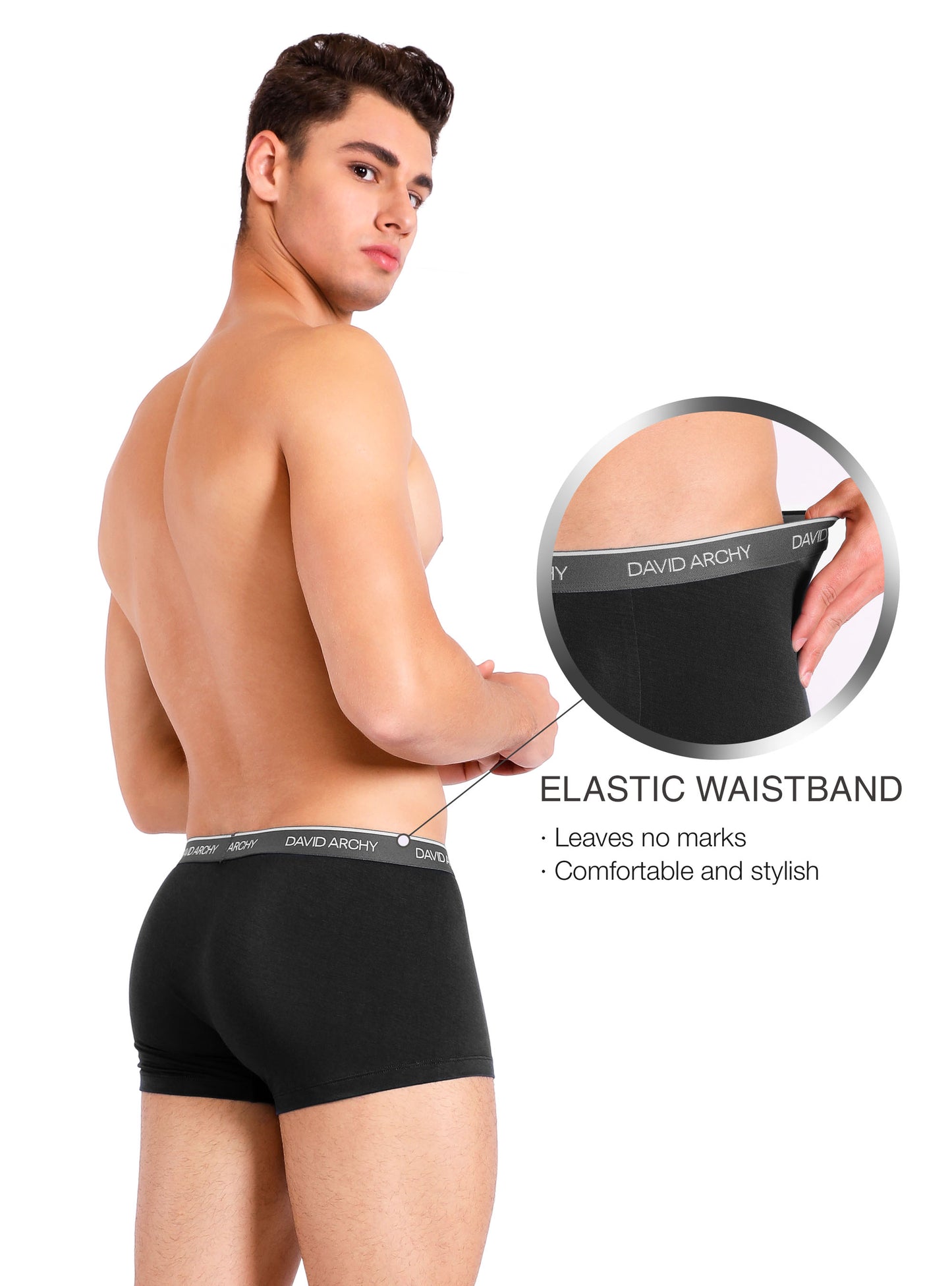 4 Pack Men's Bamboo Rayon Trunks – No Fly Underwear with Pouch