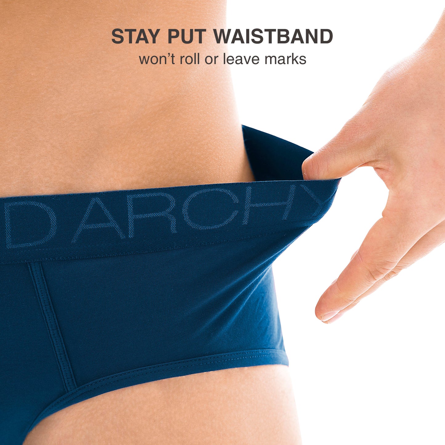 Men's Bamboo Rayon Flyless Briefs – Super Soft, Breathable 3D Pouch Underwear, 7 Pack