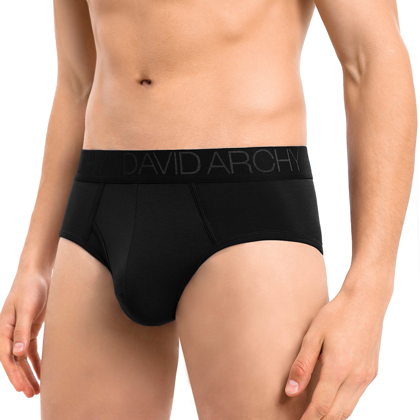 Men's Bamboo Rayon Flyless Briefs – Super Soft, Breathable 3D Pouch Underwear, 7 Pack