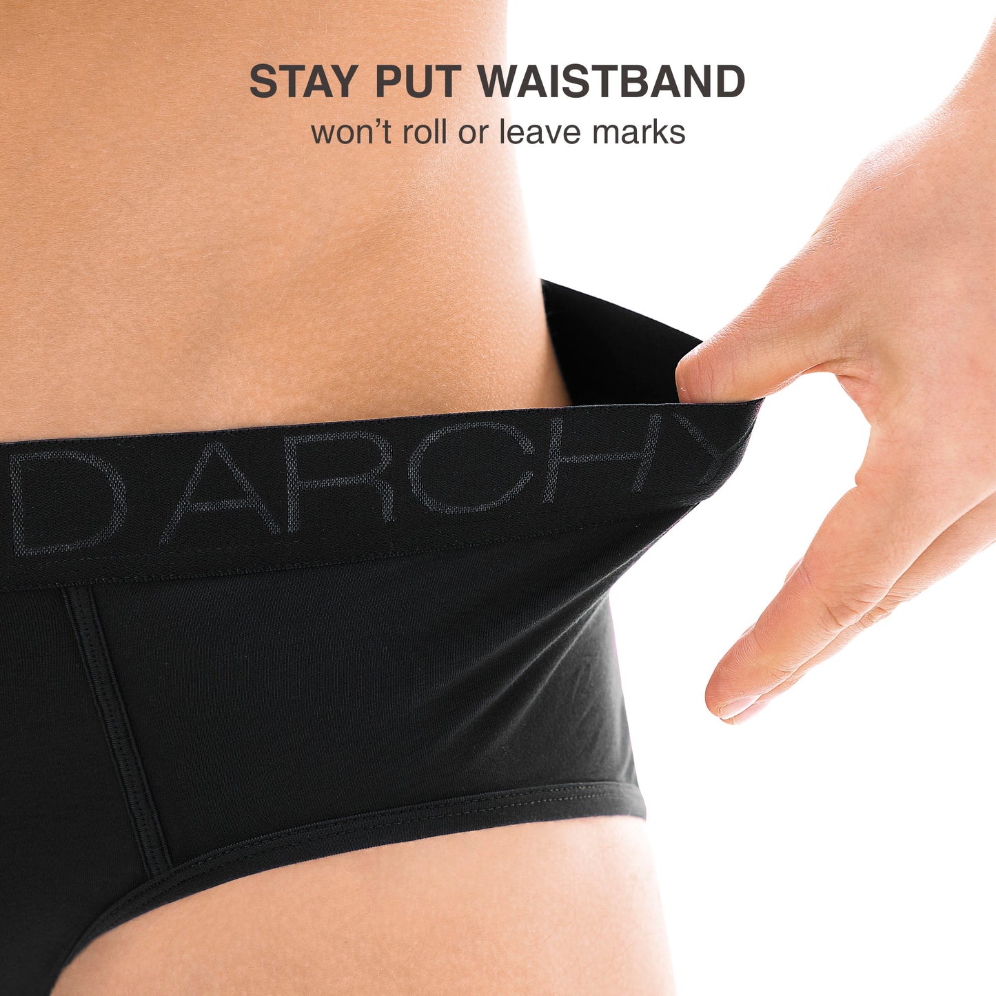 Men's Bamboo Rayon Flyless Briefs – Super Soft, Breathable 3D Pouch Underwear, 7 Pack
