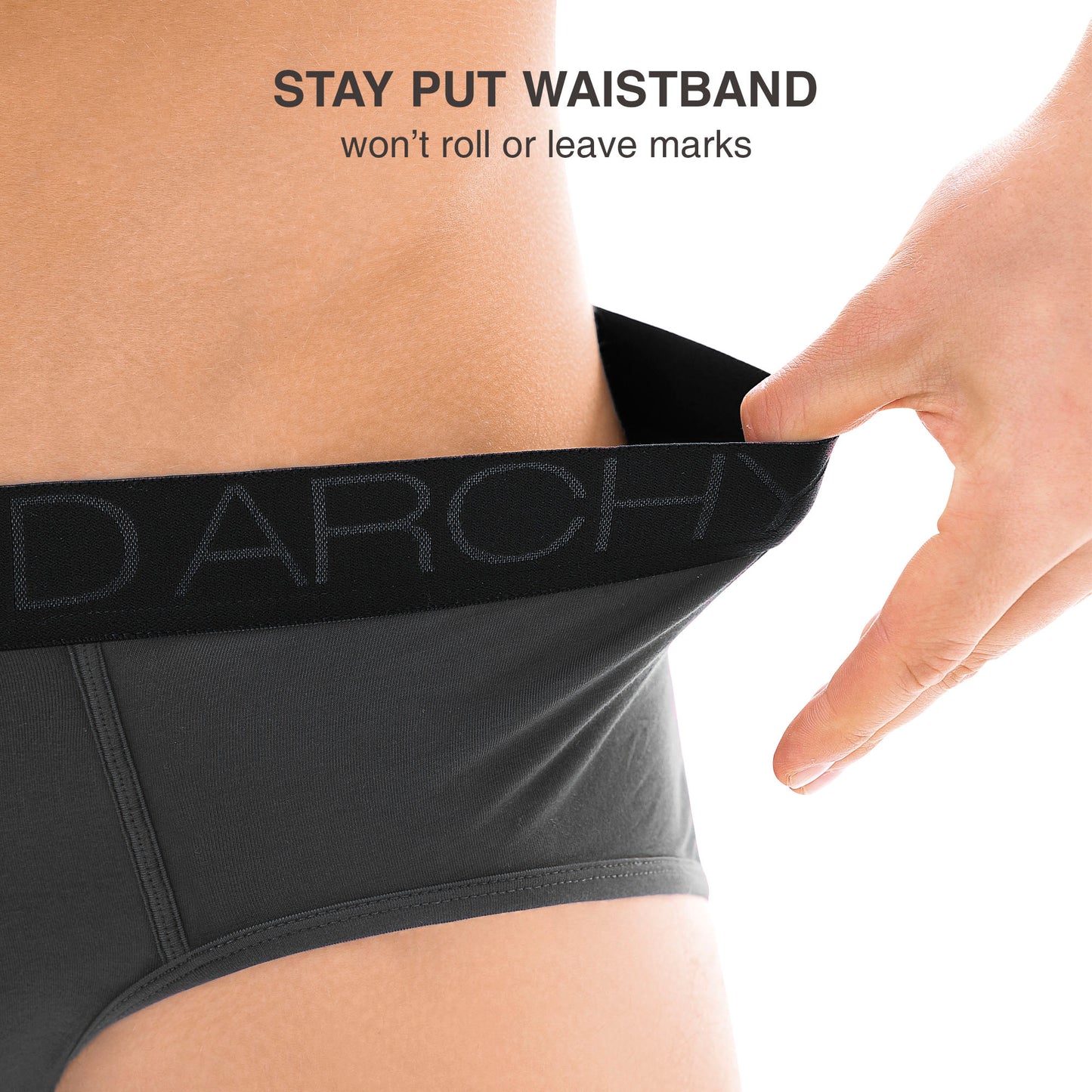 Men's Bamboo Rayon Flyless Briefs – Super Soft, Breathable 3D Pouch Underwear, 7 Pack
