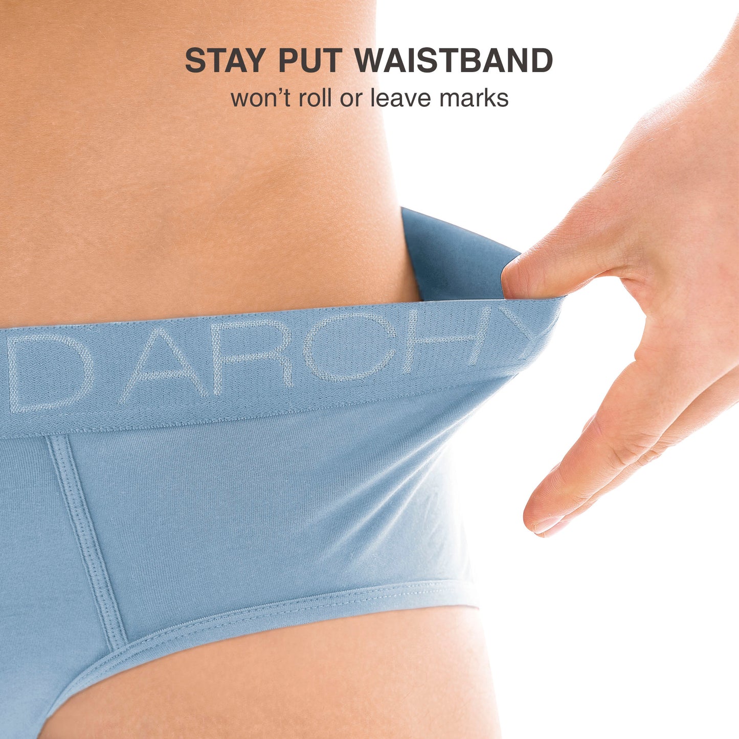 Men's Bamboo Rayon Flyless Briefs – Super Soft, Breathable 3D Pouch Underwear, 7 Pack