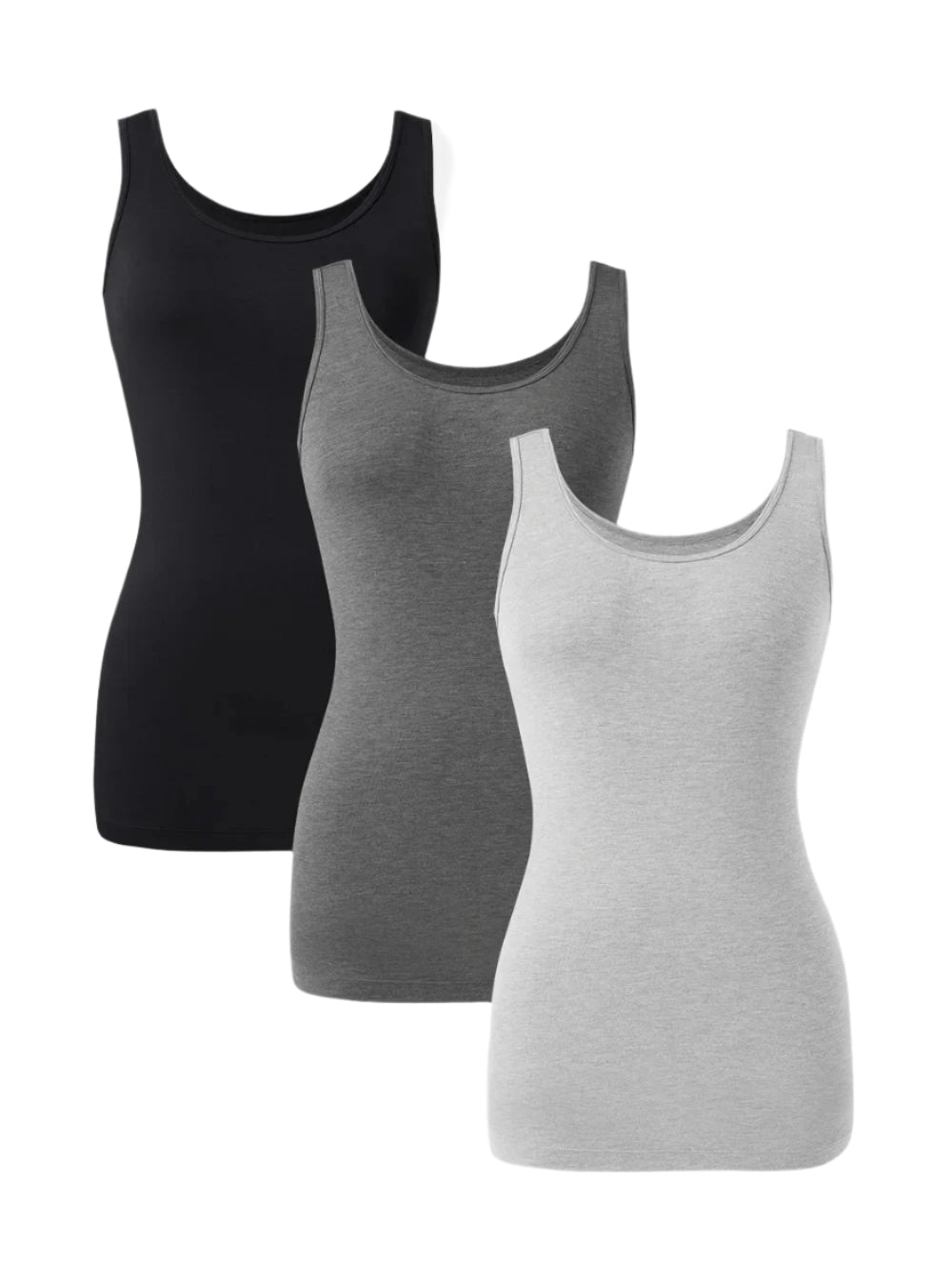 3-Pack Bamboo Rayon Women's Soft Tank Tops