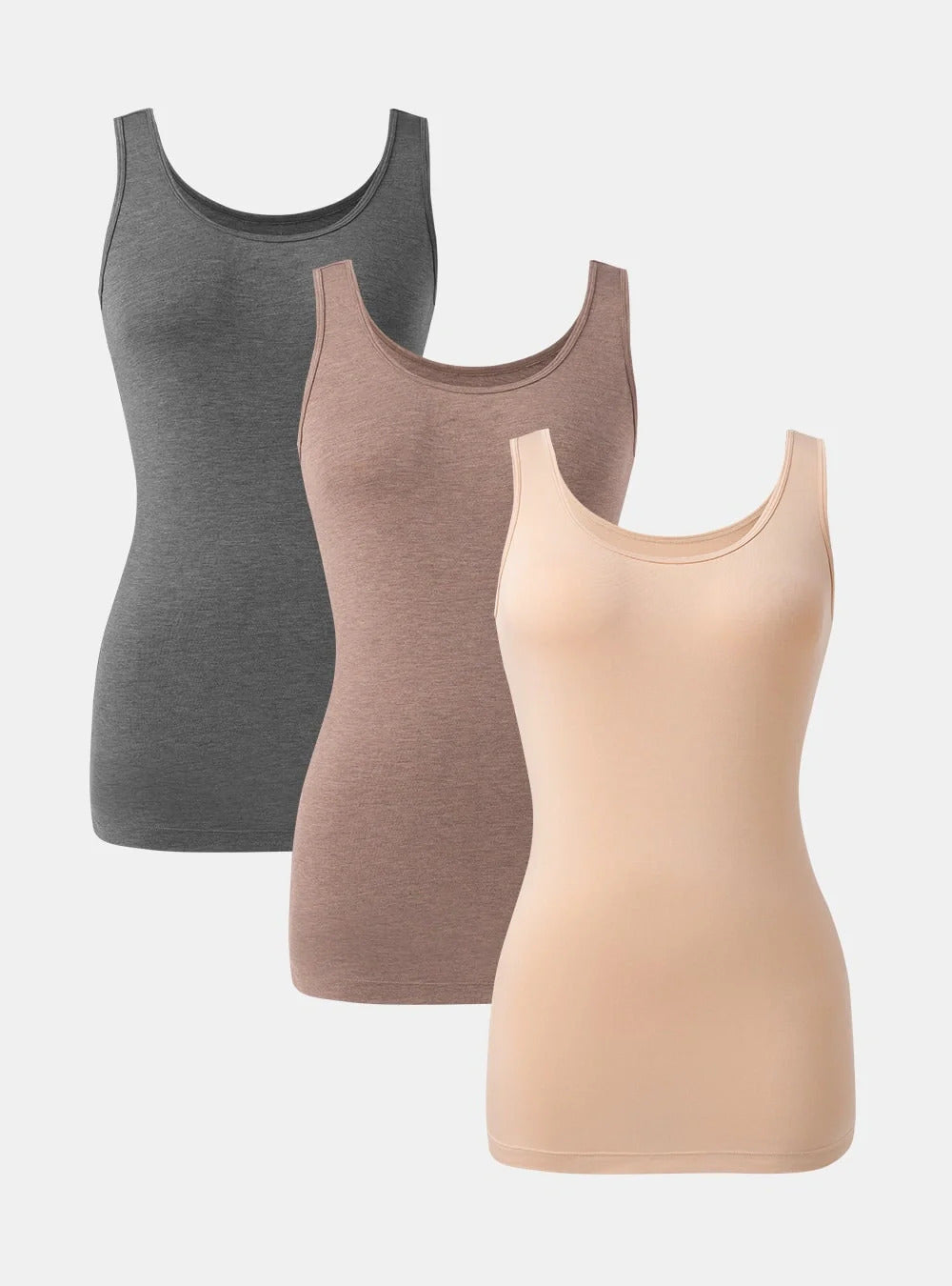 3-Pack Bamboo Rayon Women's Soft Tank Tops