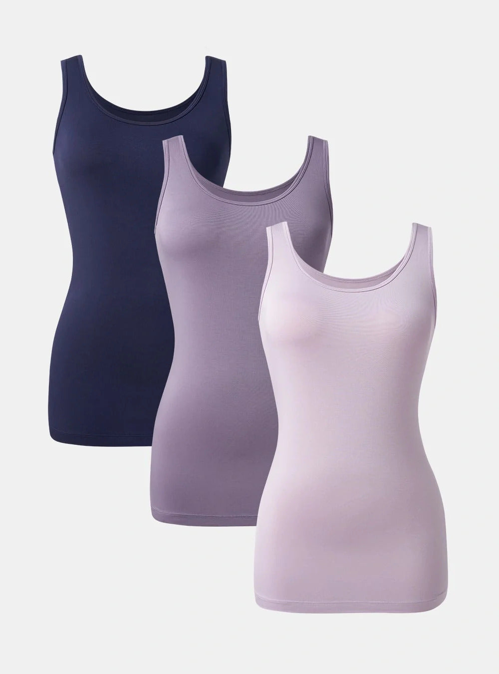 3-Pack Bamboo Rayon Women's Soft Tank Tops