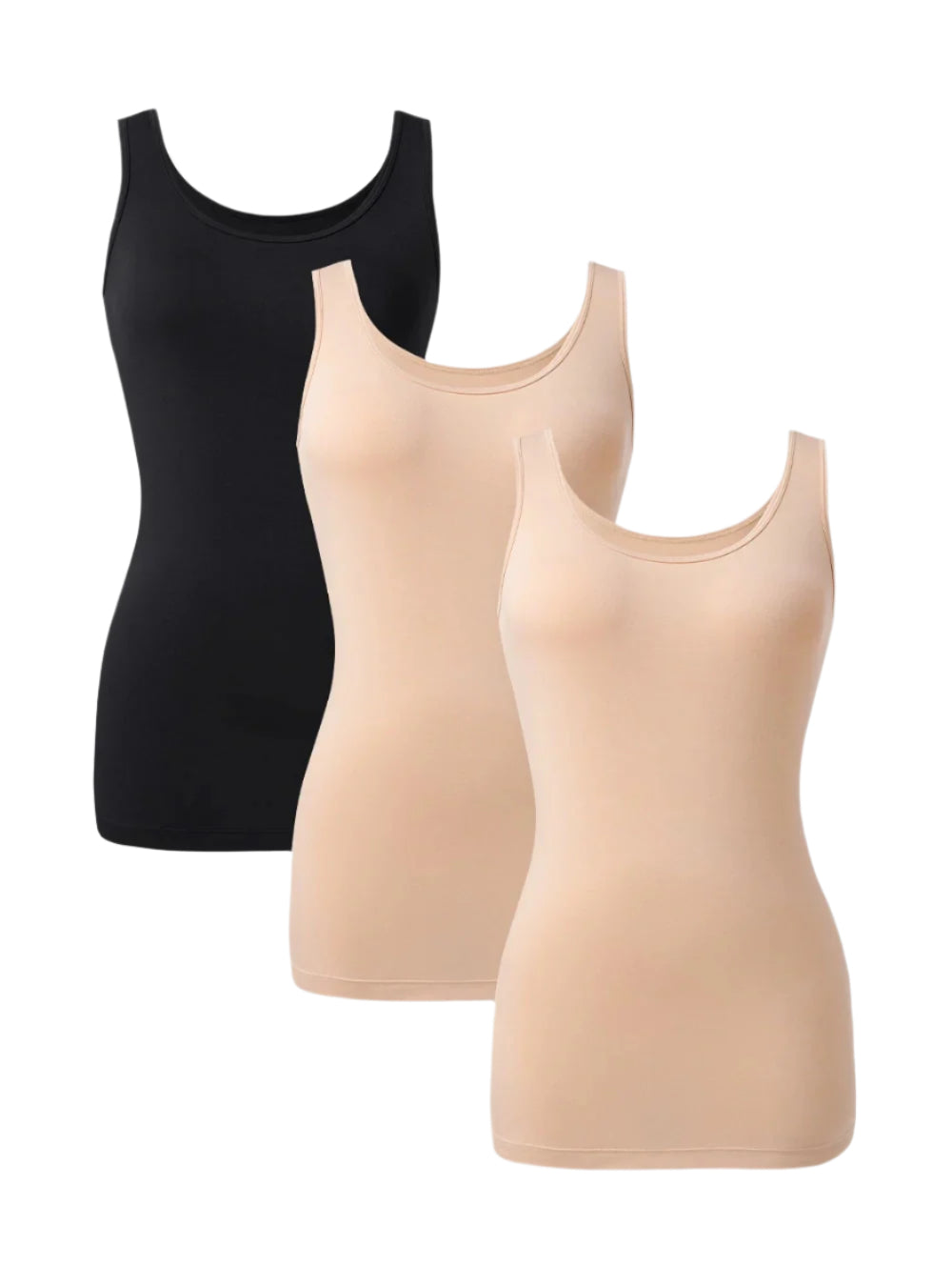 3-Pack Bamboo Rayon Women's Soft Tank Tops