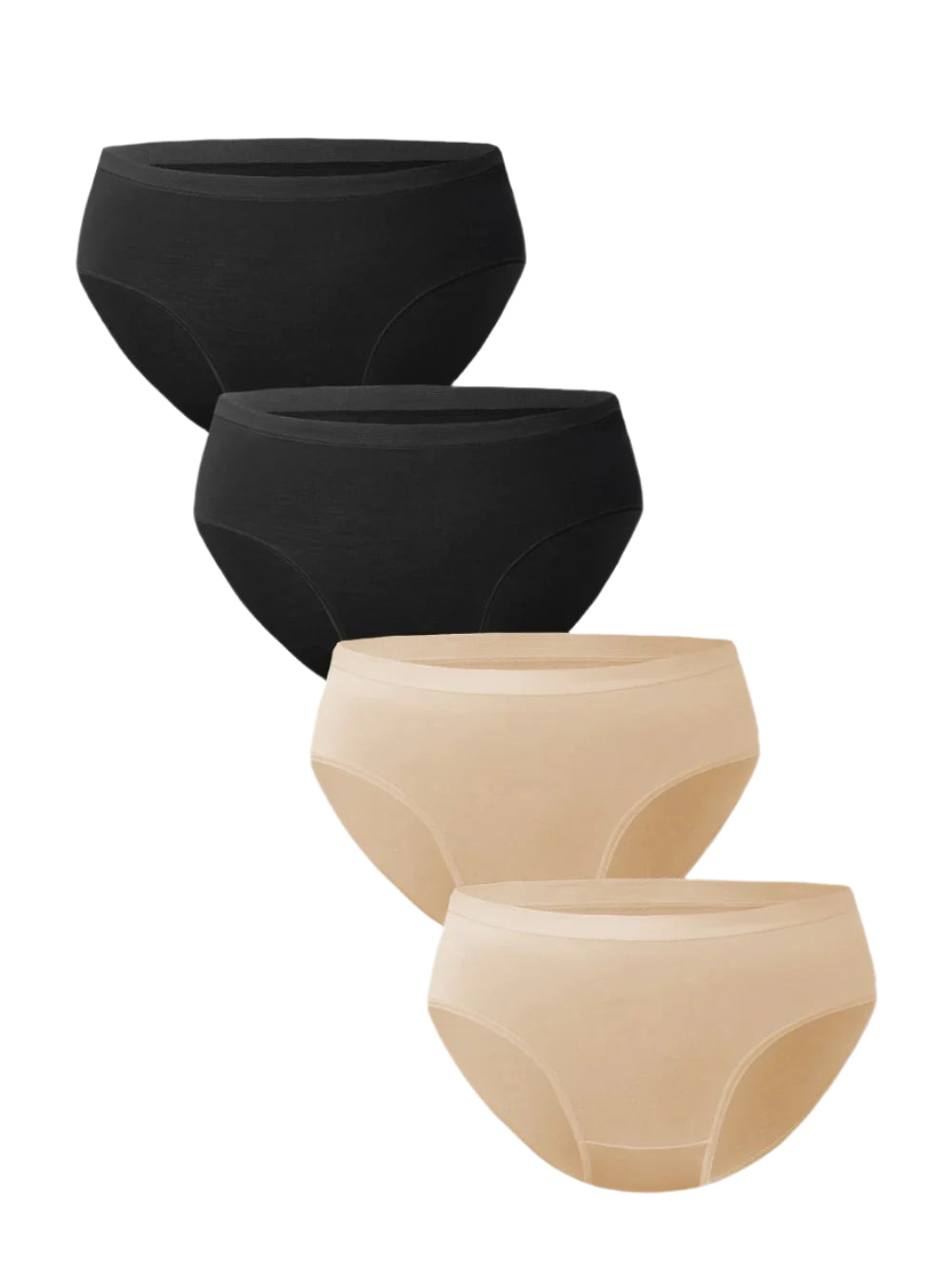 4-Pack Eco-Friendly Bamboo Rayon Bikini Set – Moisture-Wicking, Breathable Women's Underwear