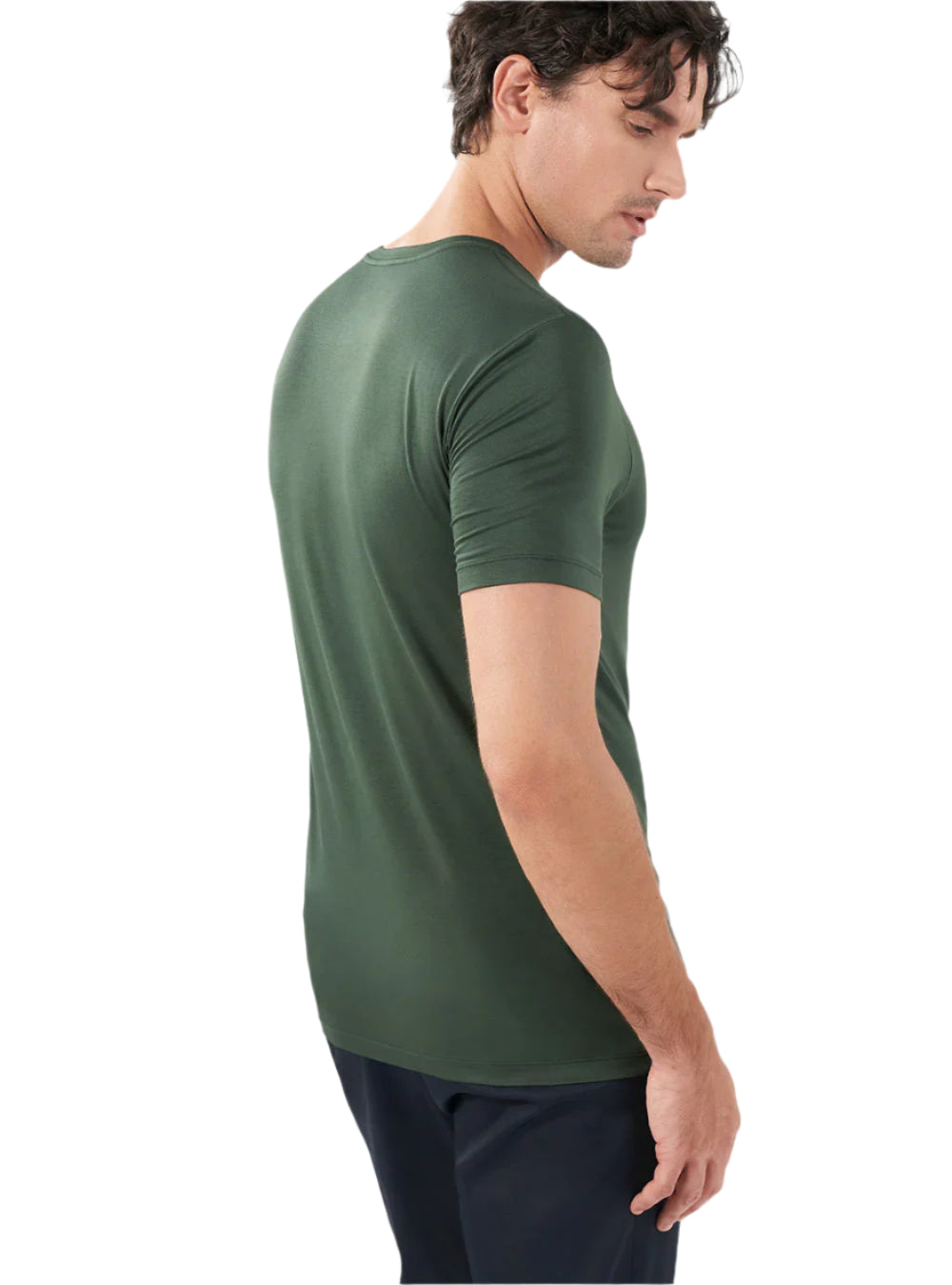 Men's Bamboo Rayon Crewneck Tees, Moisture-Wicking, Stretchy Undershirts – 3 Pack
