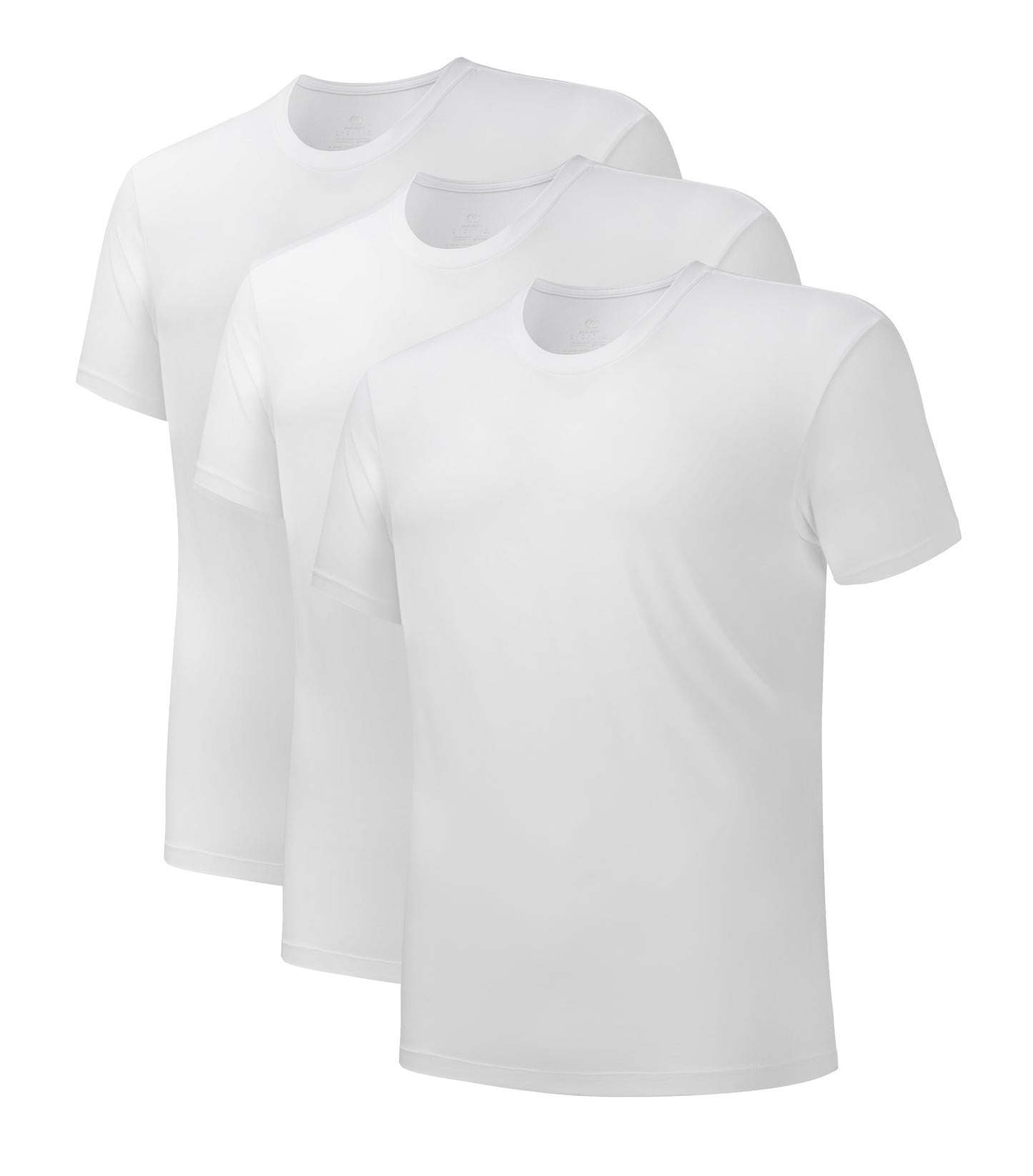 Men's Micro Modal Undershirts – Ultra Soft Stretch Crewneck Tees, 3-Pack
