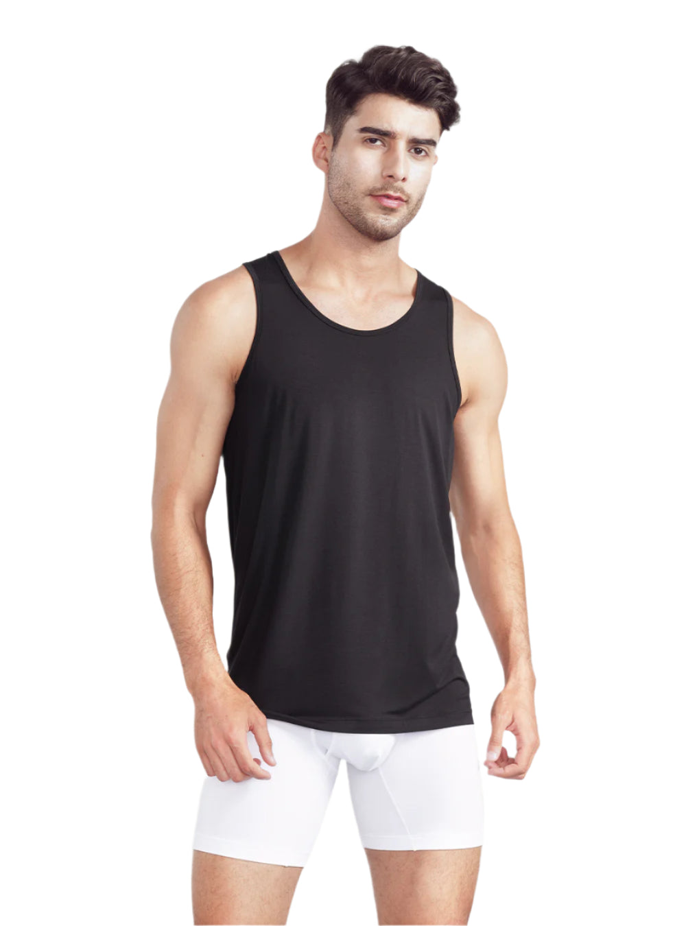 3 Pack Men's Moisture-Wicking Bamboo Rayon Tank Tops