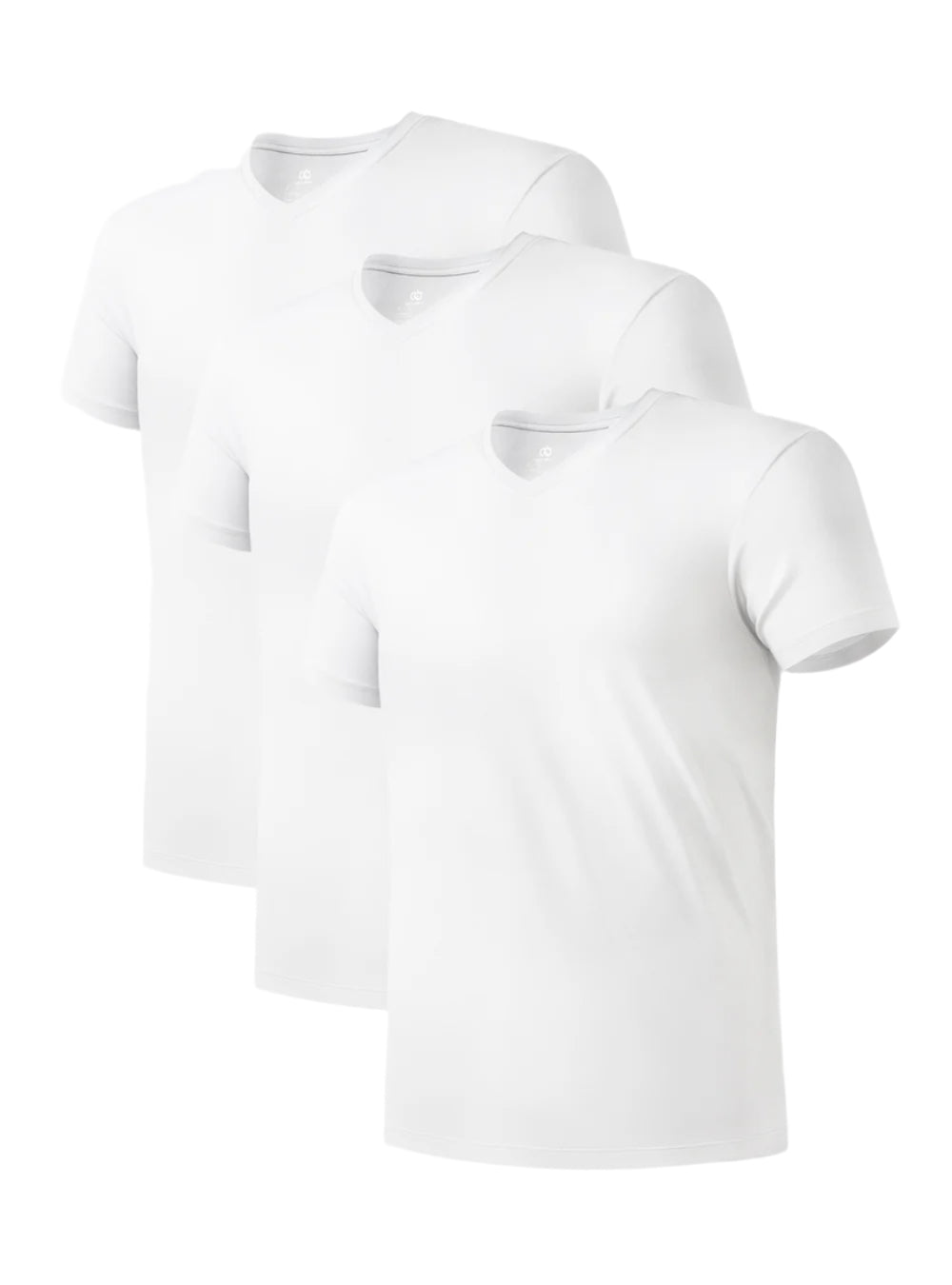 Men's Bamboo Rayon Undershirts V-Neck Tees – Moisture-Wicking, 3 Pack
