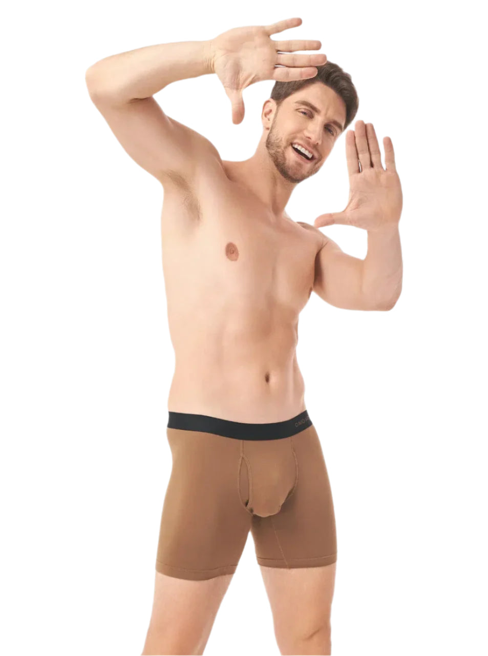 Men's Bamboo Rayon Boxer Briefs with 3D Pouch – 7 Pack, Earth Colors