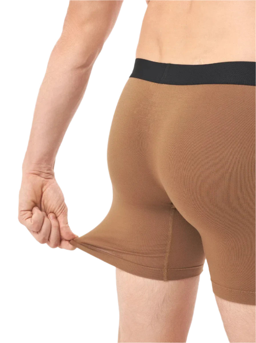 Men's Bamboo Rayon Boxer Briefs with 3D Pouch – 7 Pack, Earth Colors