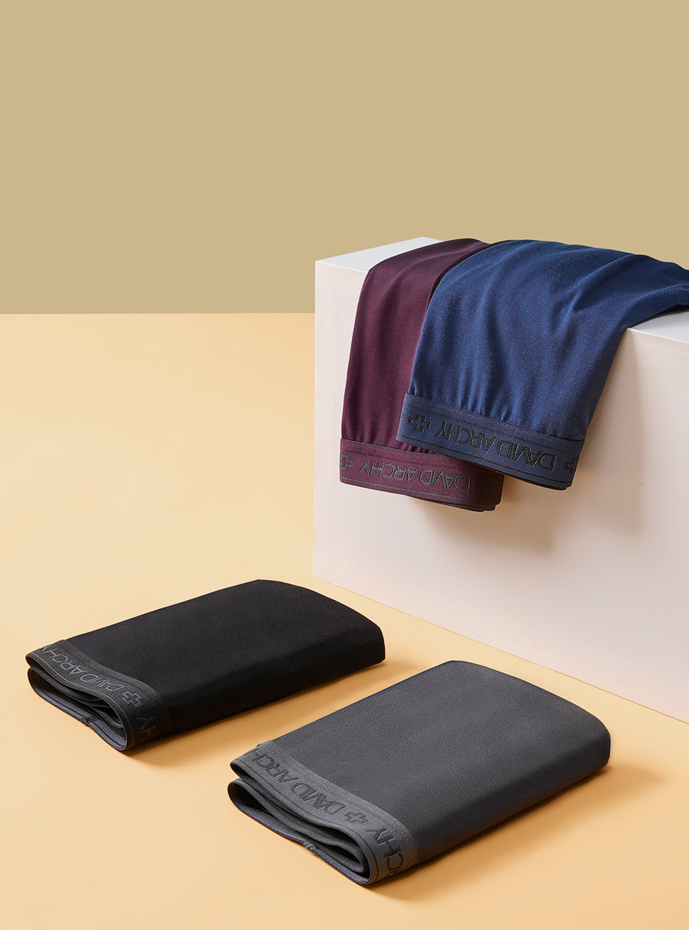 Micro Modal Men's Dual Pouch Trunks – Supportive Boxer Briefs, 4 Pack