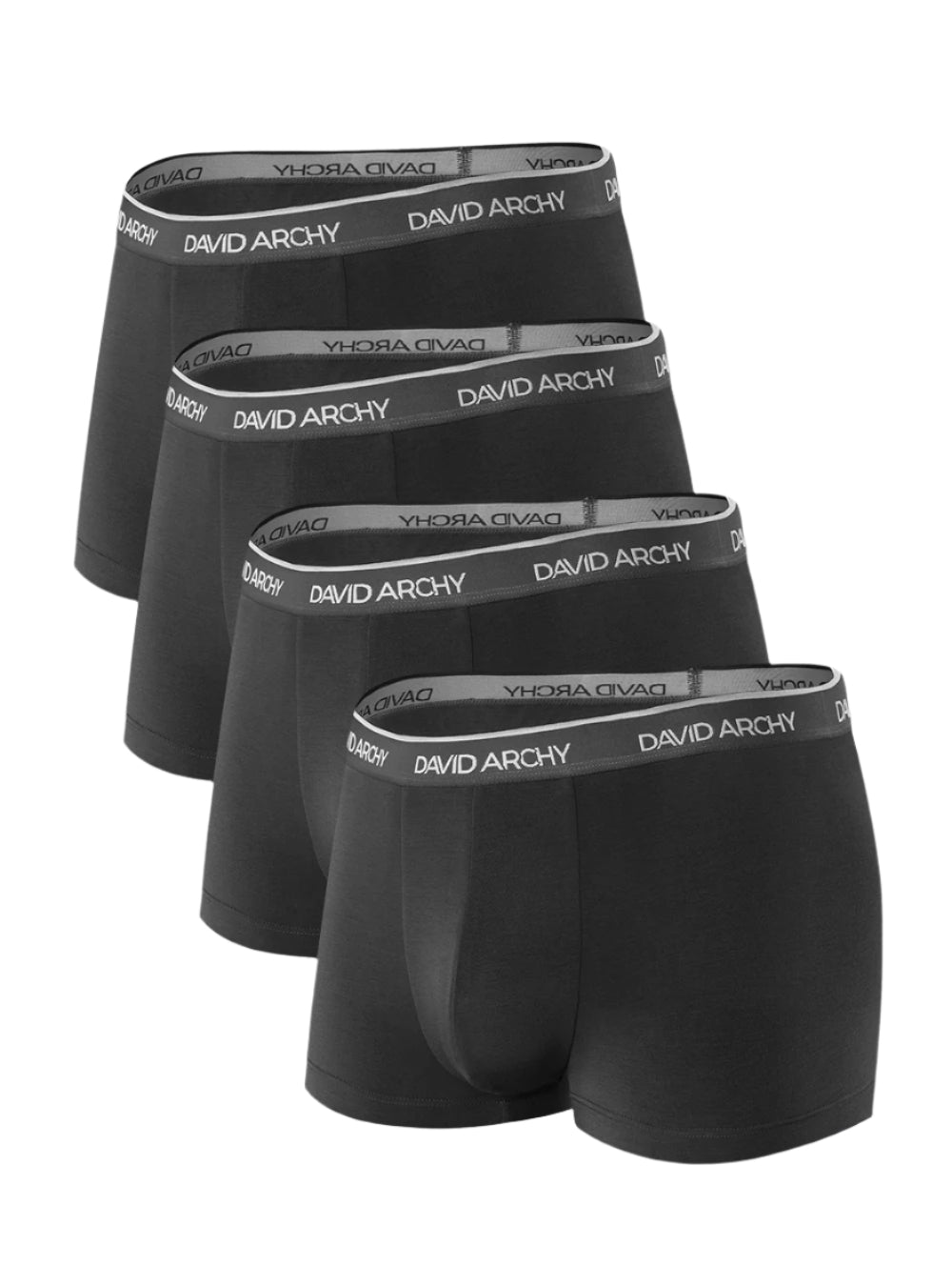 4 Pack Men's Bamboo Rayon Trunks – No Fly Underwear with Pouch