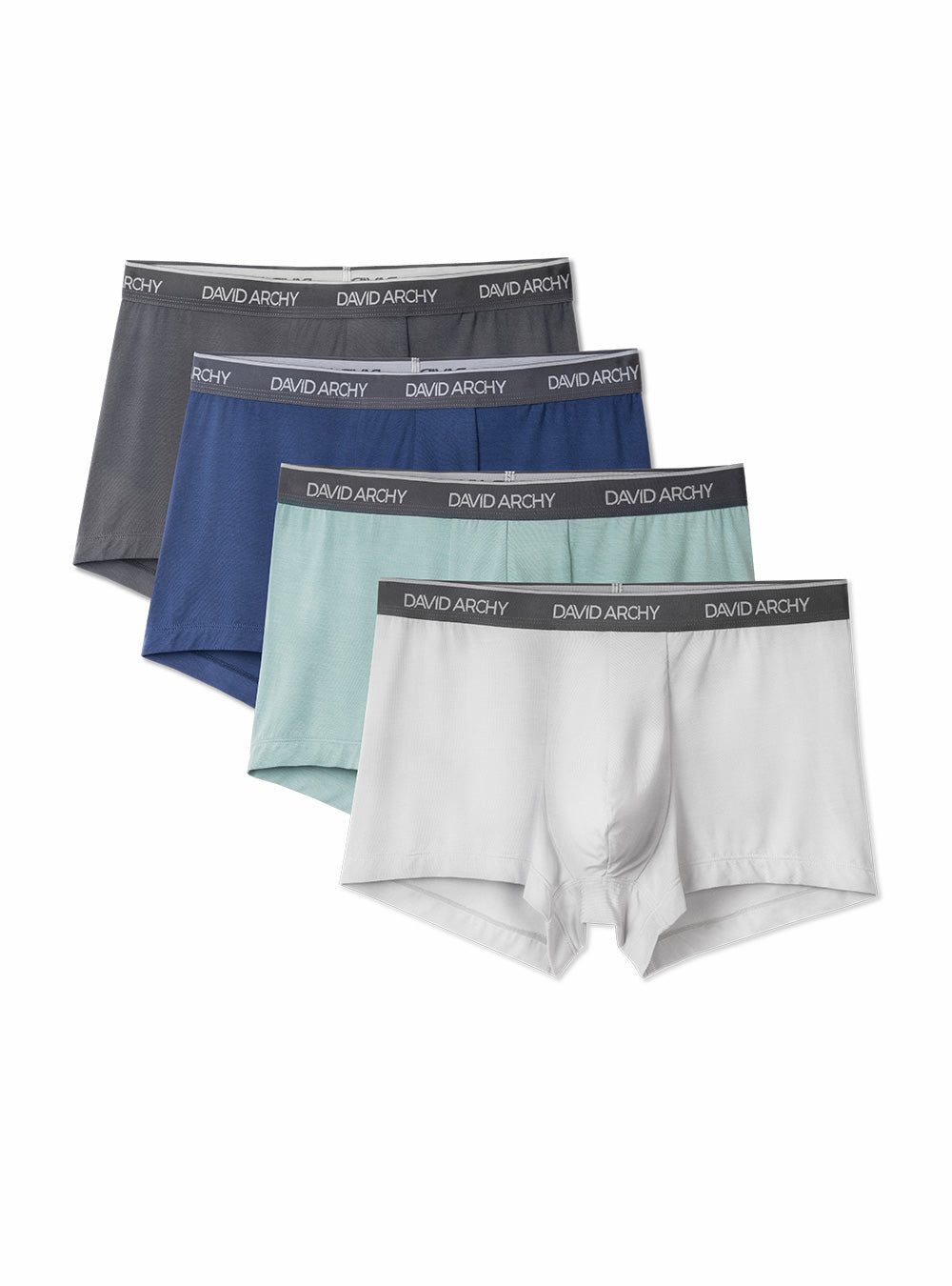 4 Pack Men's Bamboo Rayon Trunks – No Fly Underwear with Pouch