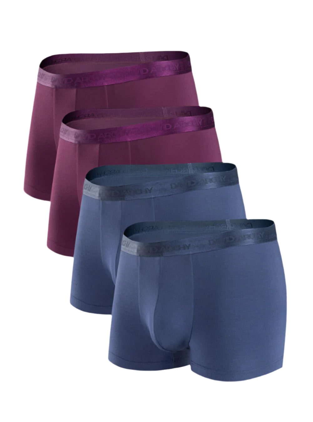 Men's Micro Modal Trunks – Ultra Soft Support Pouch Boxer Briefs, 4 Pack