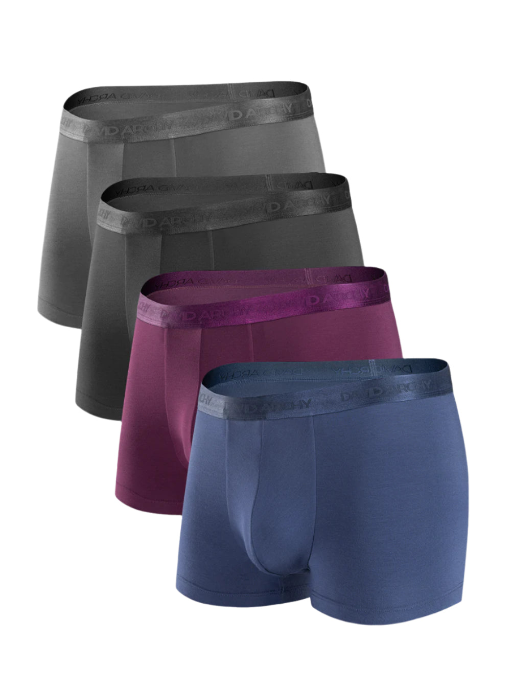 Men's Micro Modal Trunks – Ultra Soft Support Pouch Boxer Briefs, 4 Pack