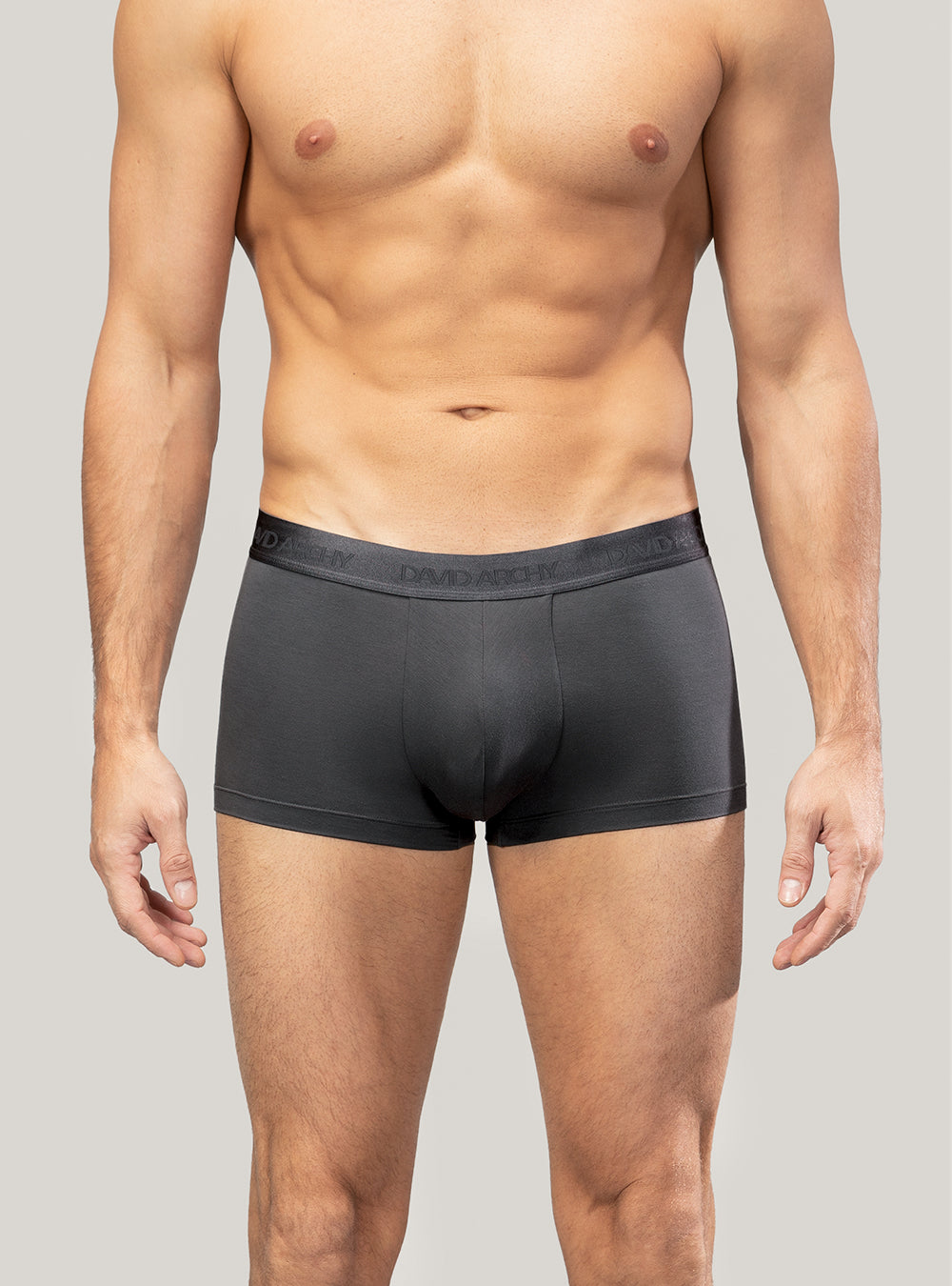 Men's Long Micro Modal Trunks – Ultra Soft Support Pouch Boxer Briefs, 3 Pack