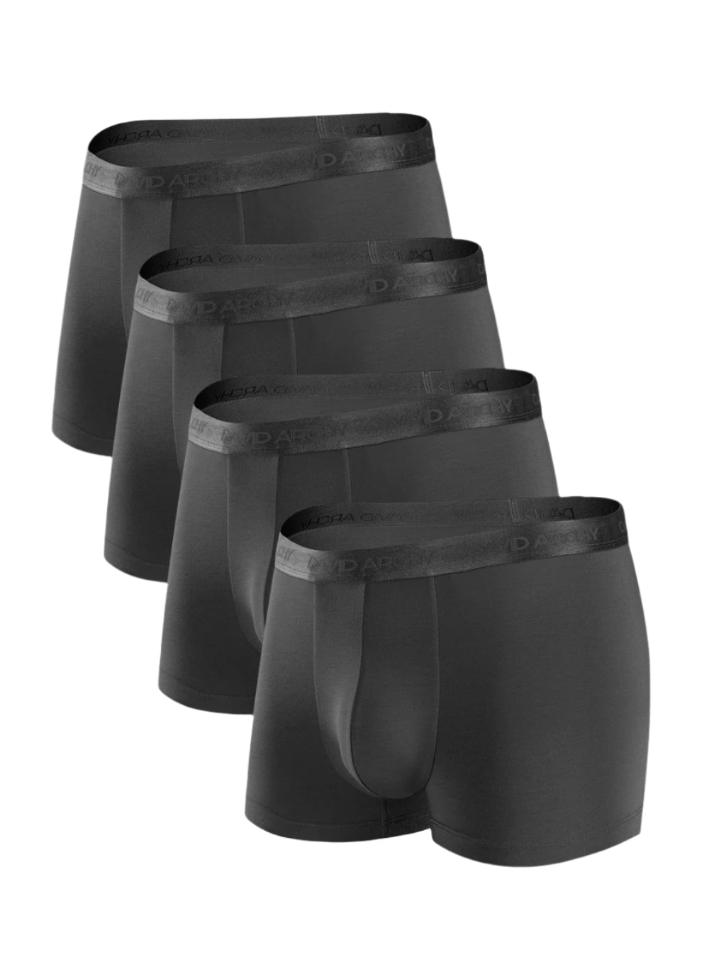 Men's Micro Modal Trunks – Ultra Soft Support Pouch Boxer Briefs, 4 Pack