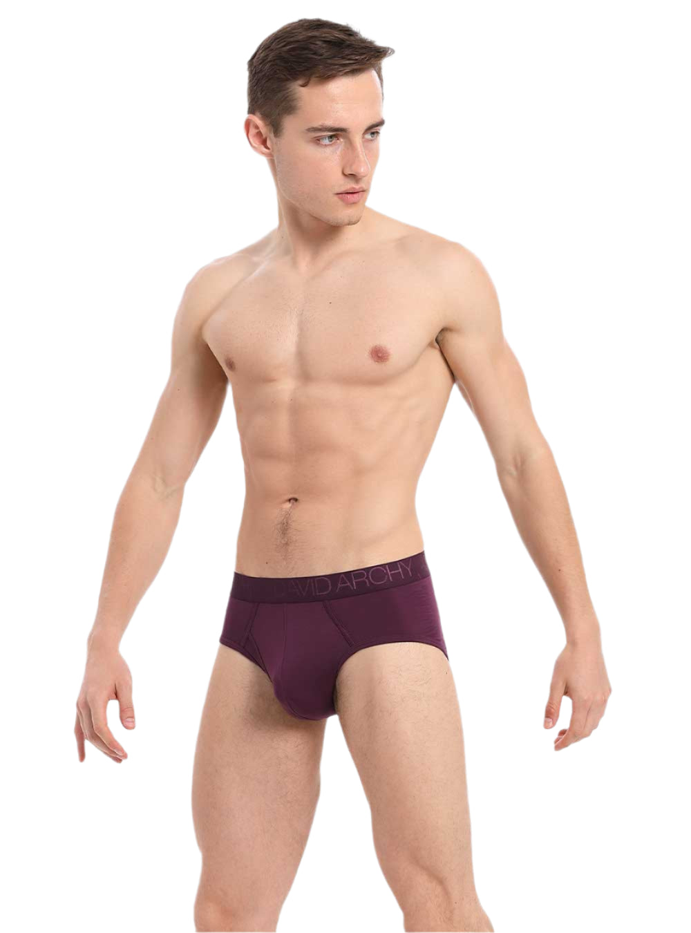 Men's Bold Letters Moisture Wicking Bamboo Rayon Briefs, 4 Pack