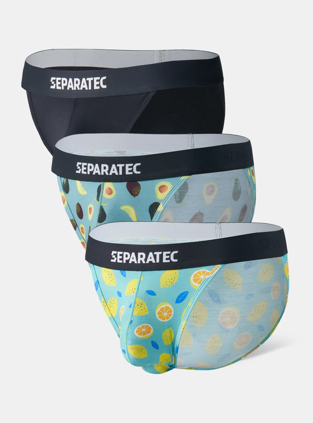 Tropical Shark/Lemon Printed Bamboo Rayon Bikinis 3 Pack