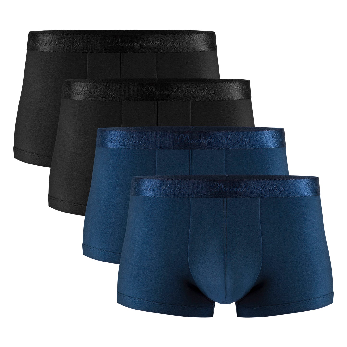 Men's Micro Modal Trunks – Ultra Soft Support Pouch Boxer Briefs, 4 Pack