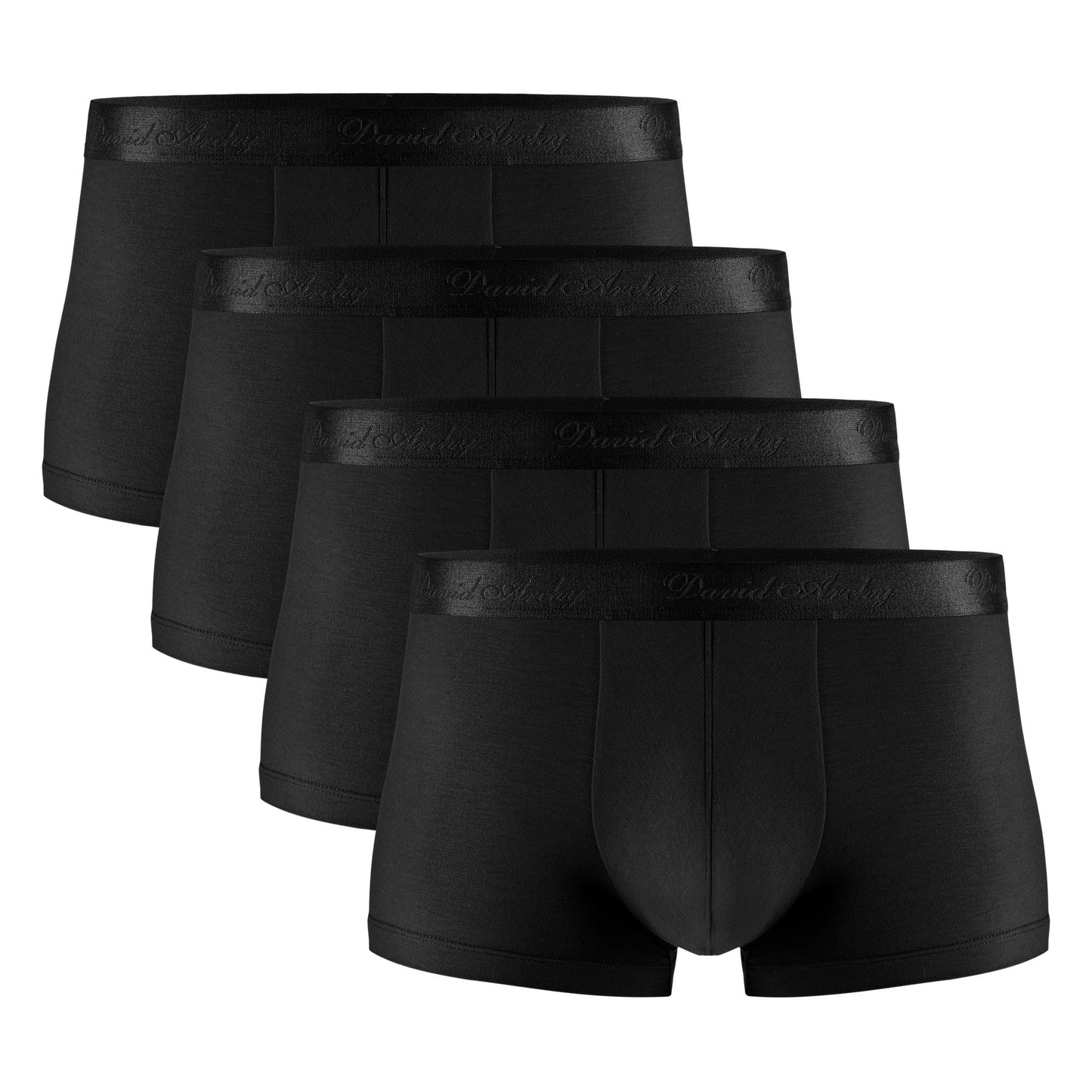 Men's Micro Modal Trunks – Ultra Soft Support Pouch Boxer Briefs, 4 Pack