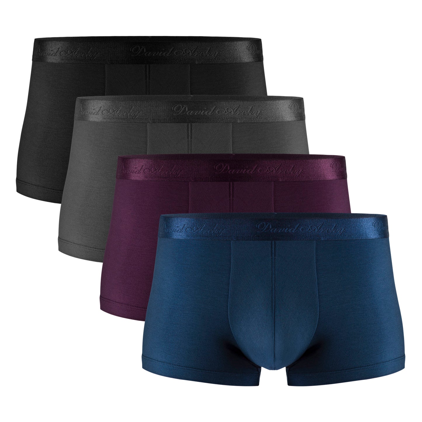 Men's Micro Modal Trunks – Ultra Soft Support Pouch Boxer Briefs, 4 Pack