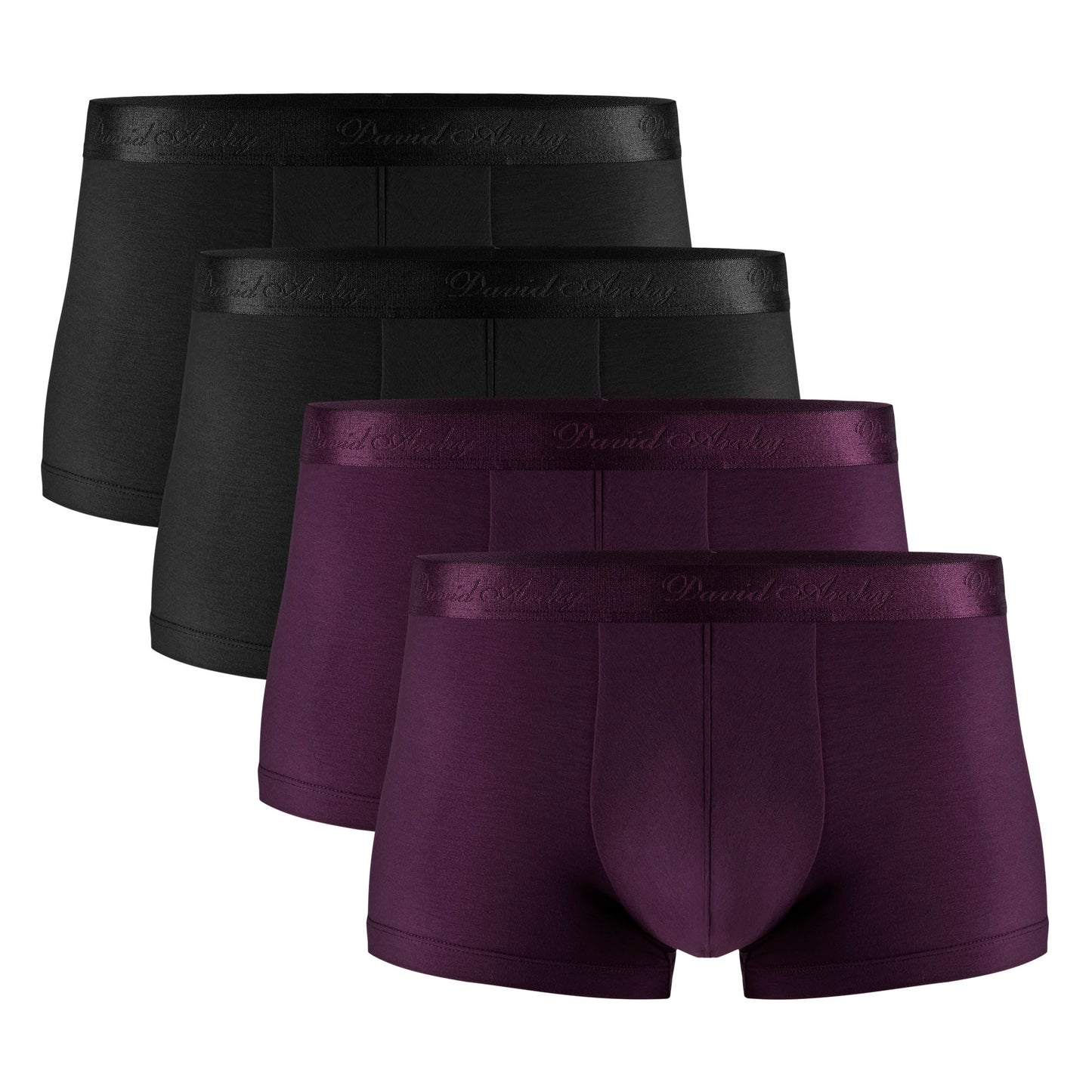 Men's Micro Modal Trunks – Ultra Soft Support Pouch Boxer Briefs, 4 Pack