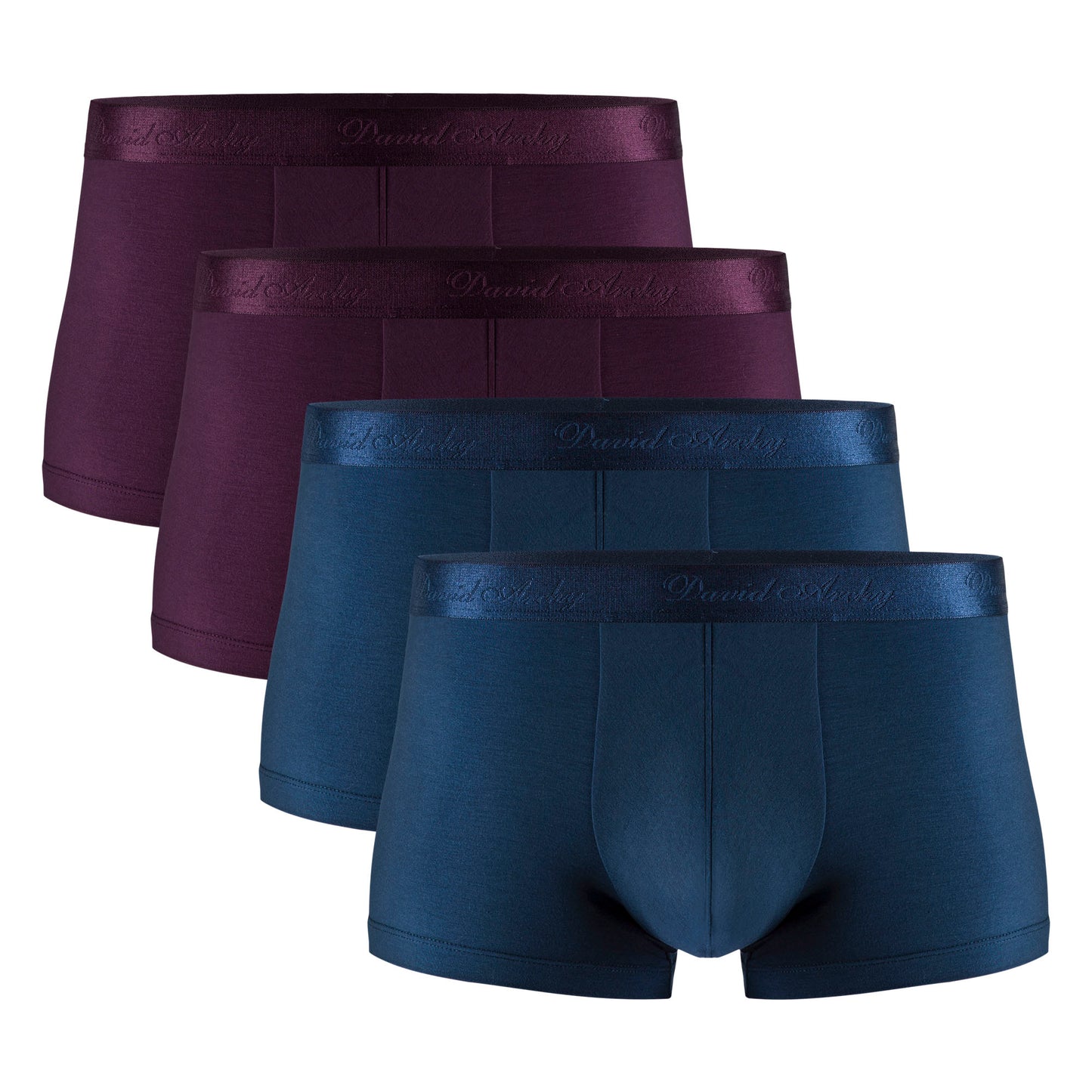 Men's Micro Modal Trunks – Ultra Soft Support Pouch Boxer Briefs, 4 Pack