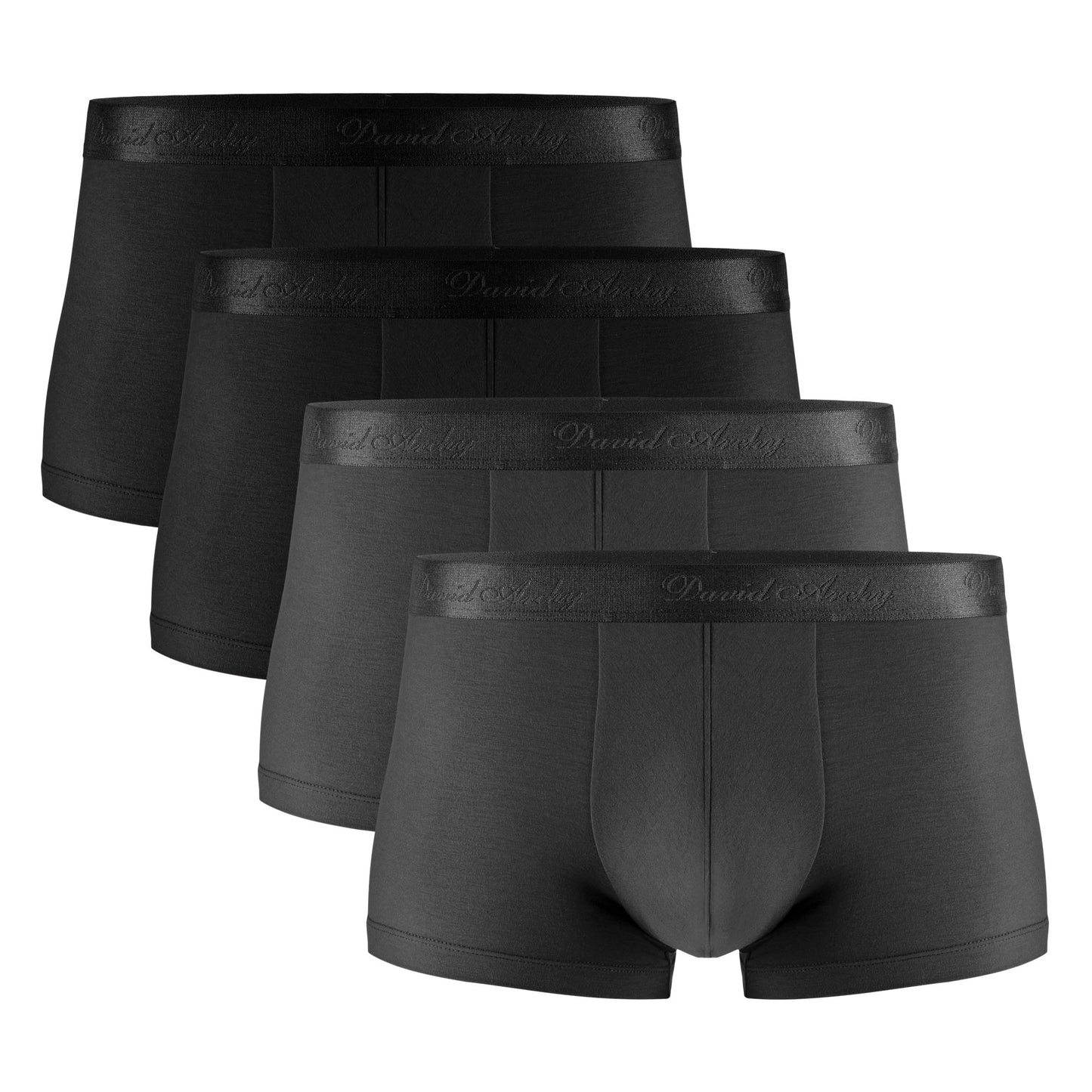 Men's Micro Modal Trunks – Ultra Soft Support Pouch Boxer Briefs, 4 Pack