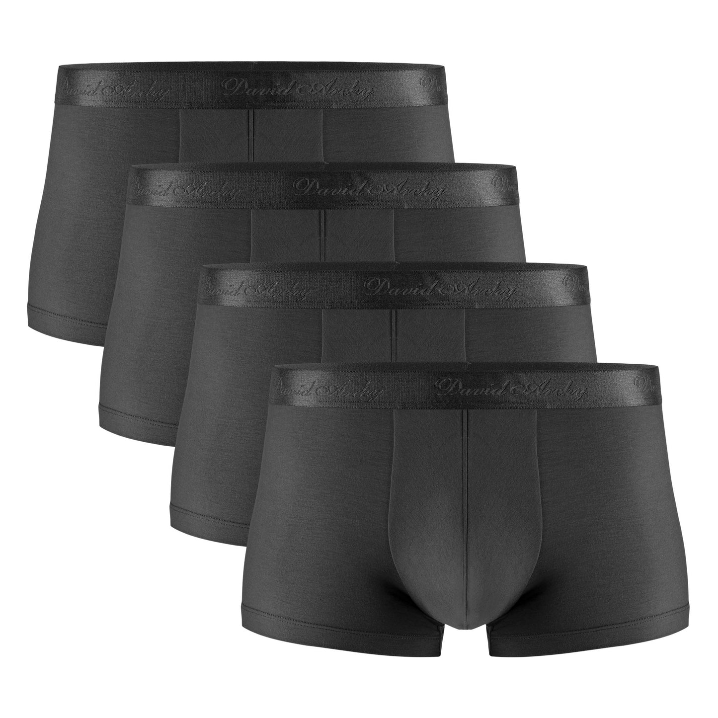 Men's Micro Modal Trunks – Ultra Soft Support Pouch Boxer Briefs, 4 Pack