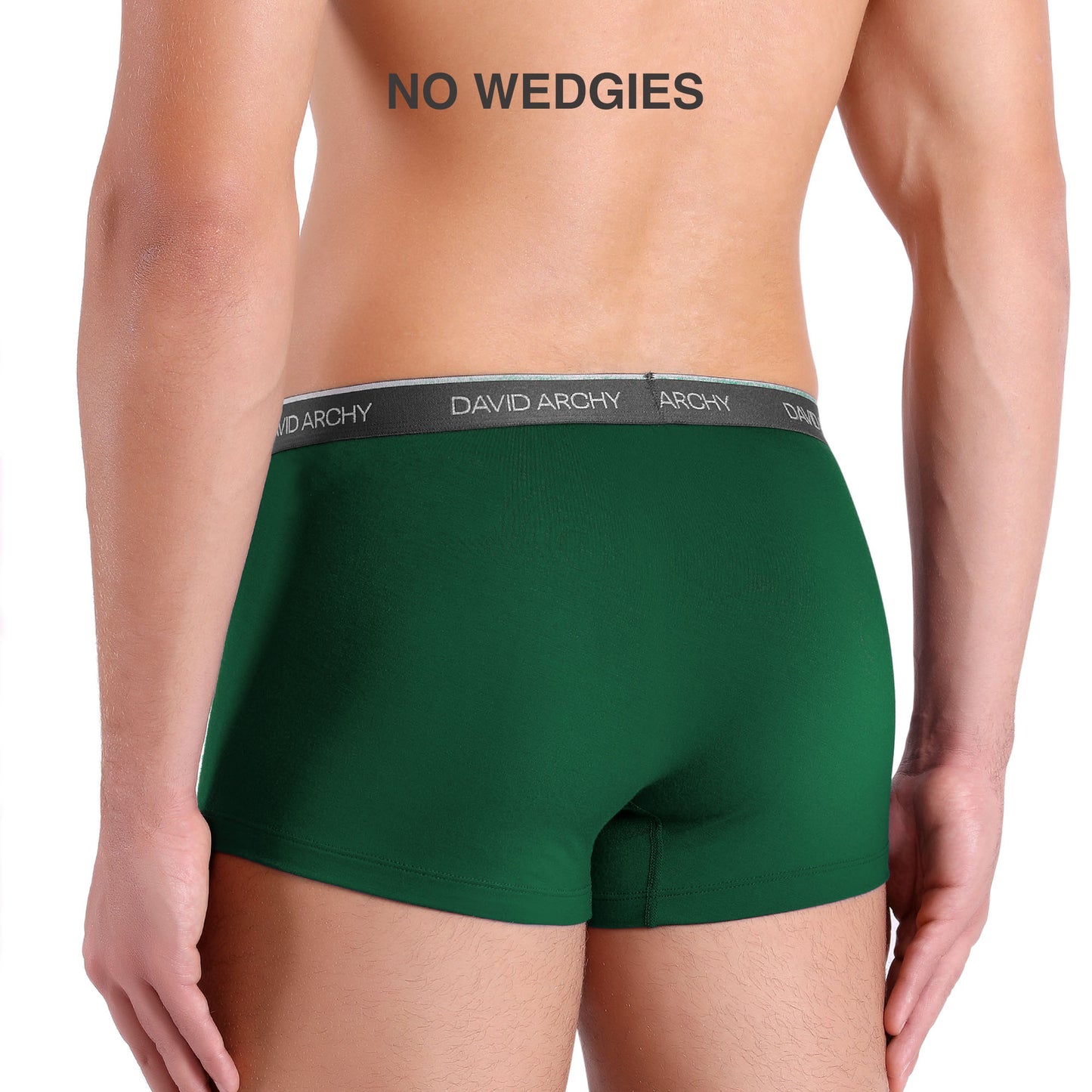 4 Pack Men's Bamboo Rayon Trunks – No Fly Underwear with Pouch