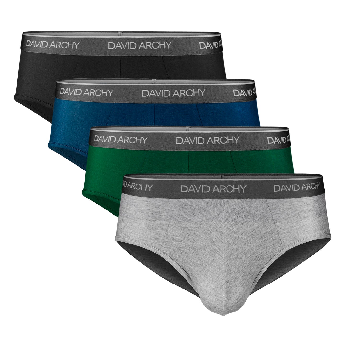 4 Pack Men's Briefs – Super Soft, Breathable Bamboo Rayon Underwear