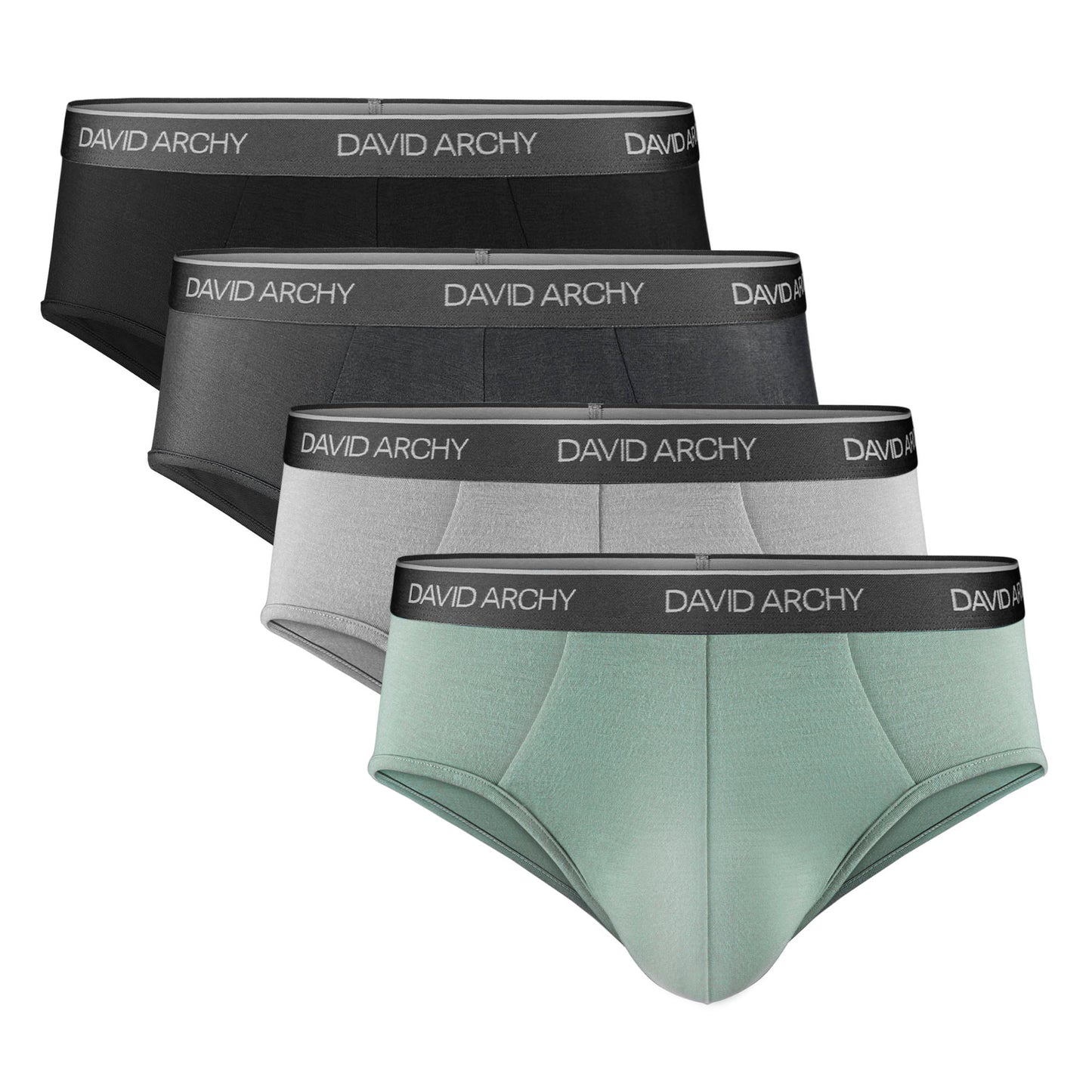 4 Pack Men's Briefs – Super Soft, Breathable Bamboo Rayon Underwear
