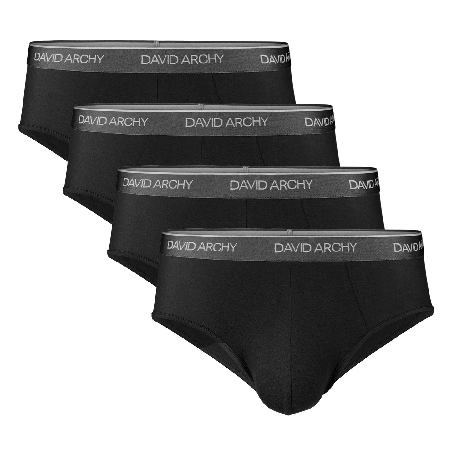 4 Pack Men's Briefs – Super Soft, Breathable Bamboo Rayon Underwear