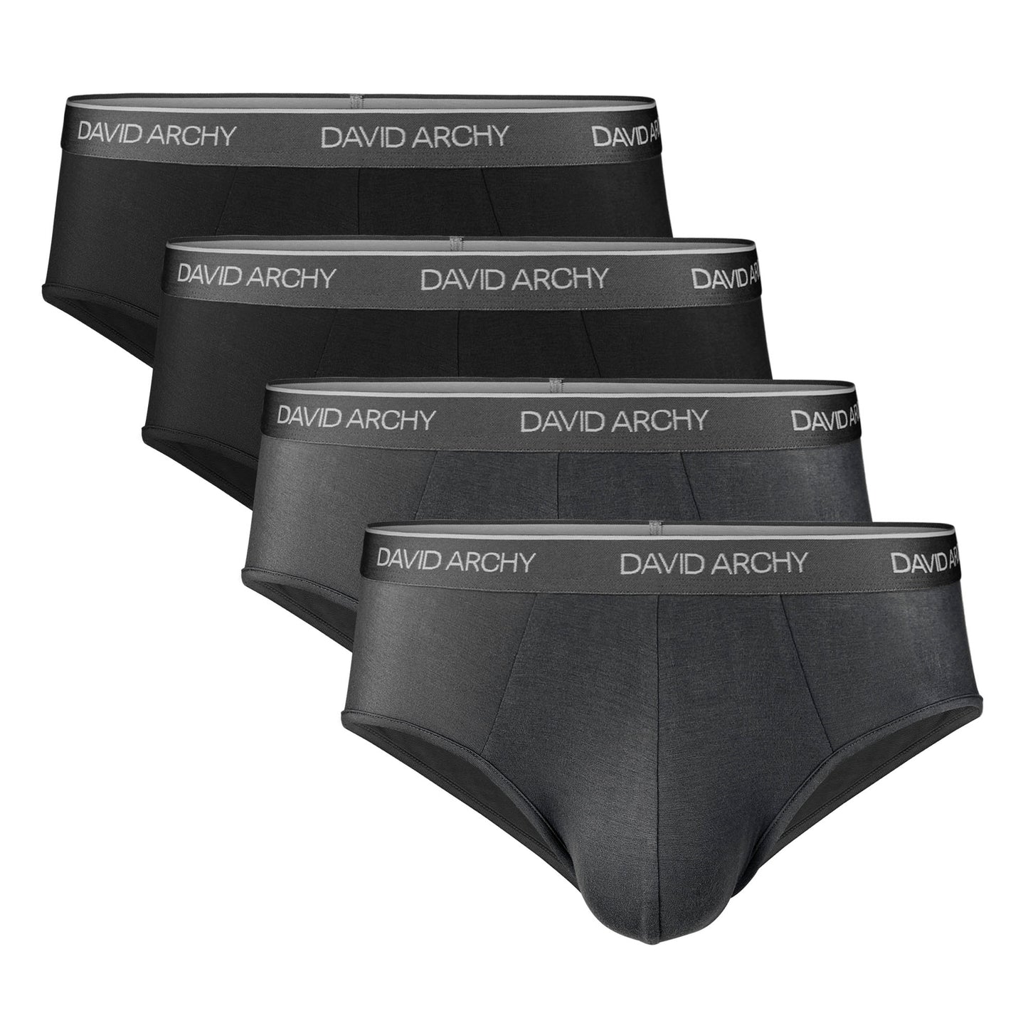 4 Pack Men's Briefs – Super Soft, Breathable Bamboo Rayon Underwear