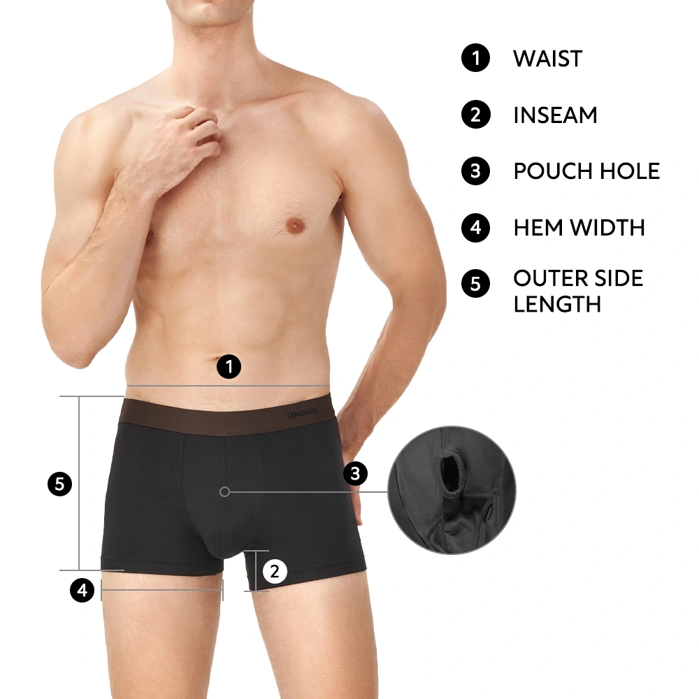 Men's Everyday Colorful Cotton Dual Pouch Trunks – 7 Pack