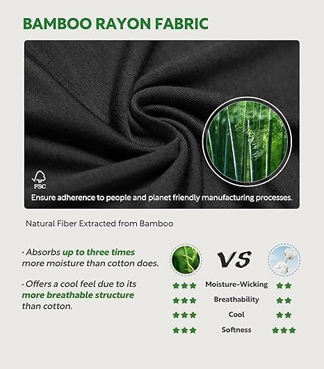 7-Pack Men’s Bamboo Rayon Trunks, Soft Breathable No-Fly Underwear with Pouch