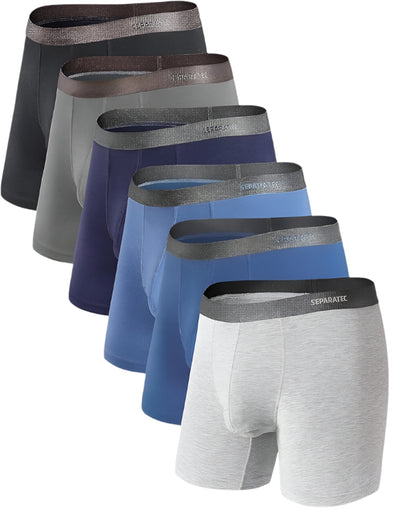 Bamboo Rayon Breathable Boxer Briefs 6 Pack