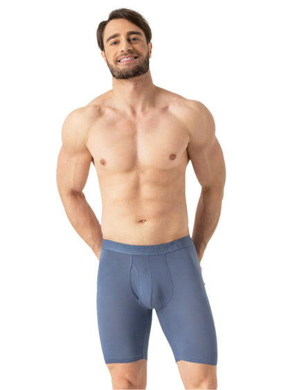 Men's Extra Long Bamboo Rayon Boxer Briefs – Ultra Soft 3D Pouch, 3 Pack