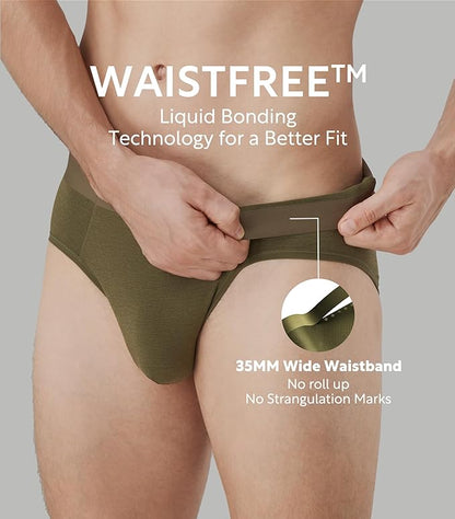 4-Pack Men’s Bamboo Rayon Briefs, Soft Breathable No-Fly Underwear with Seamless Waistband