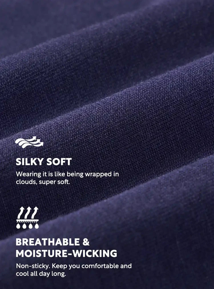 6-Pack Separatec Men’s Bamboo Rayon Boxer Briefs, Dual Pouch Moisture-Wicking Breathable Underwear