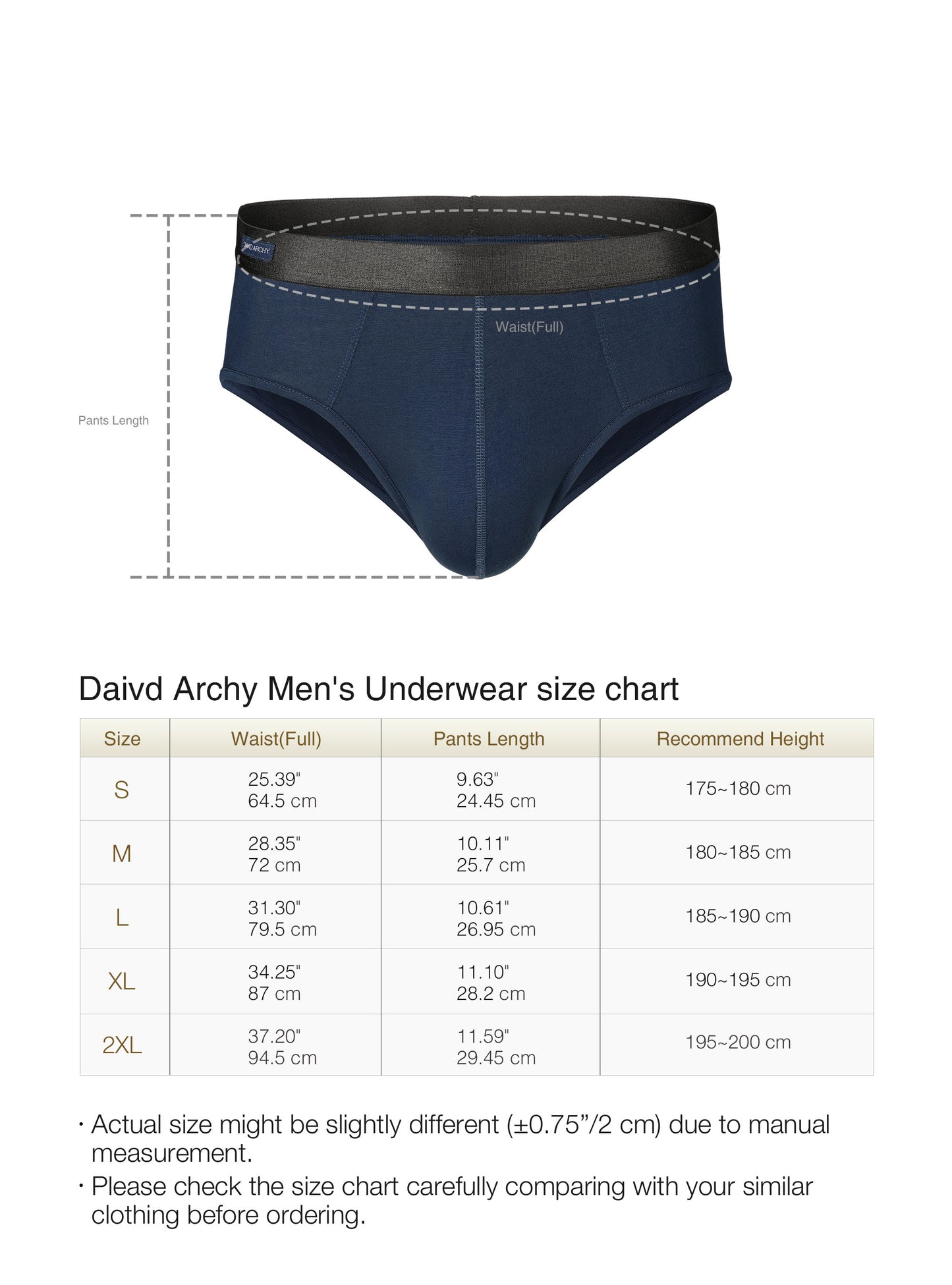4-Pack Men’s Bamboo Rayon Briefs, Moisture-Wicking Soft Underwear with Support Pouch